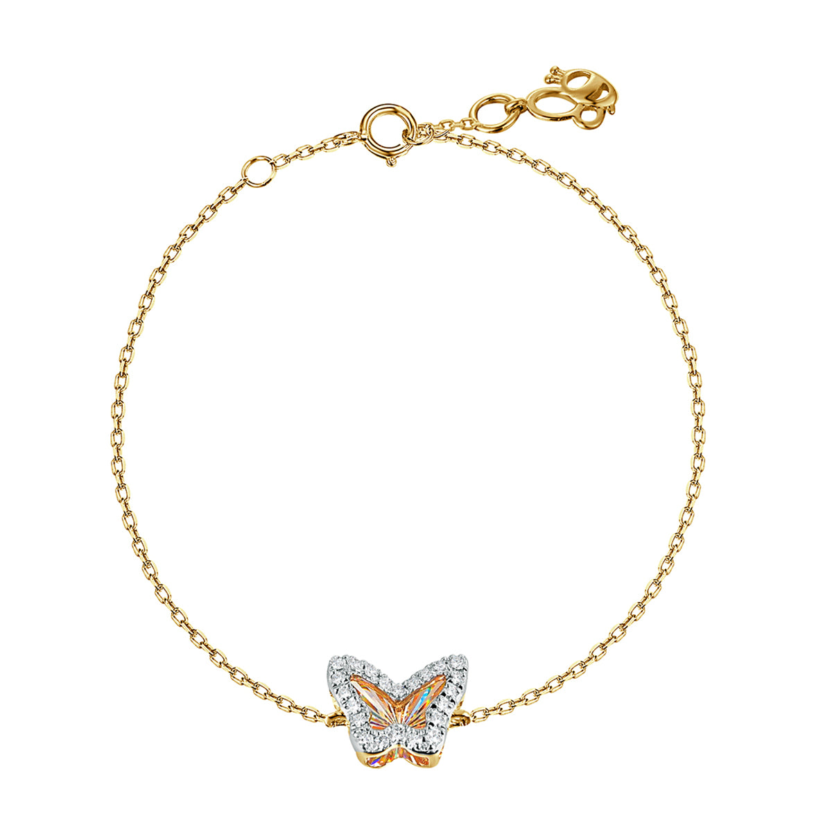 Ghina 18K  Butterfly Shaped Barcelet set with Diamonds