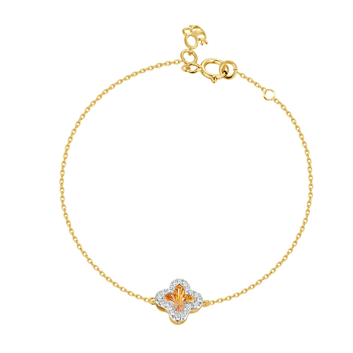 Ghina 18K Star Shaped Barcelet set with Diamonds
