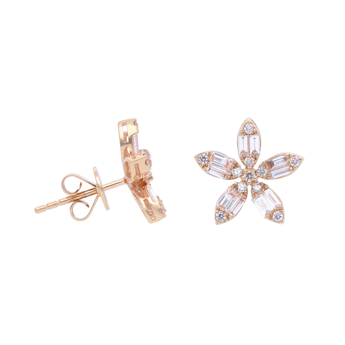 La Baguette Twin Petal 18K Diamond Ring