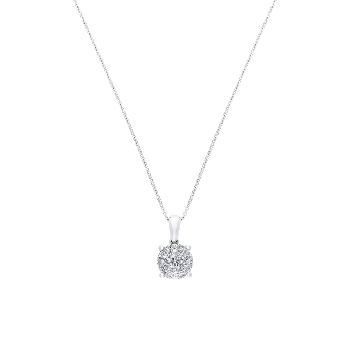 Johara Classic Lookalike Solitaire 18K Diamond Pendant Chain