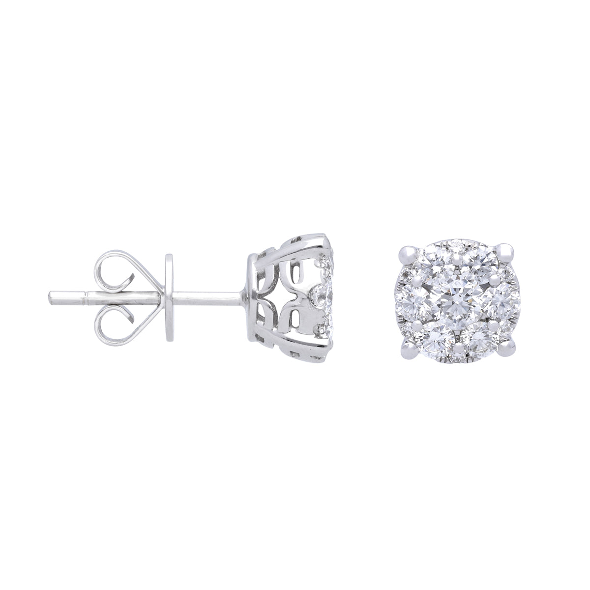 Johara Classic Lookalike Solitaire 18K Diamond Stud arring