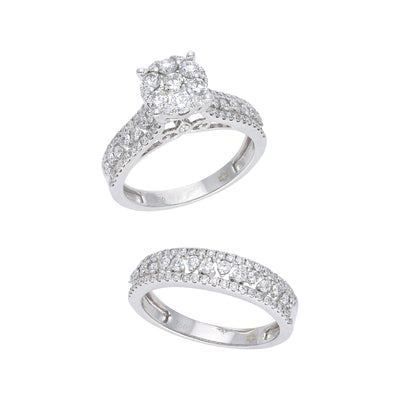 Al Aroosa 18K Twin Ring with Round Diamonds