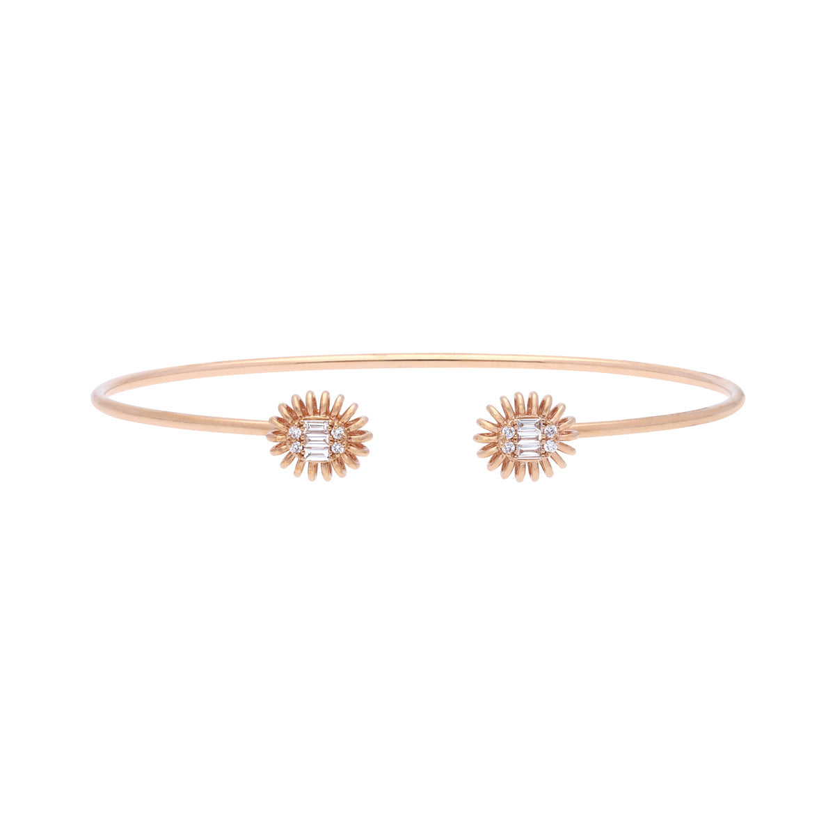 18k Rose Gold Diamond Bangle