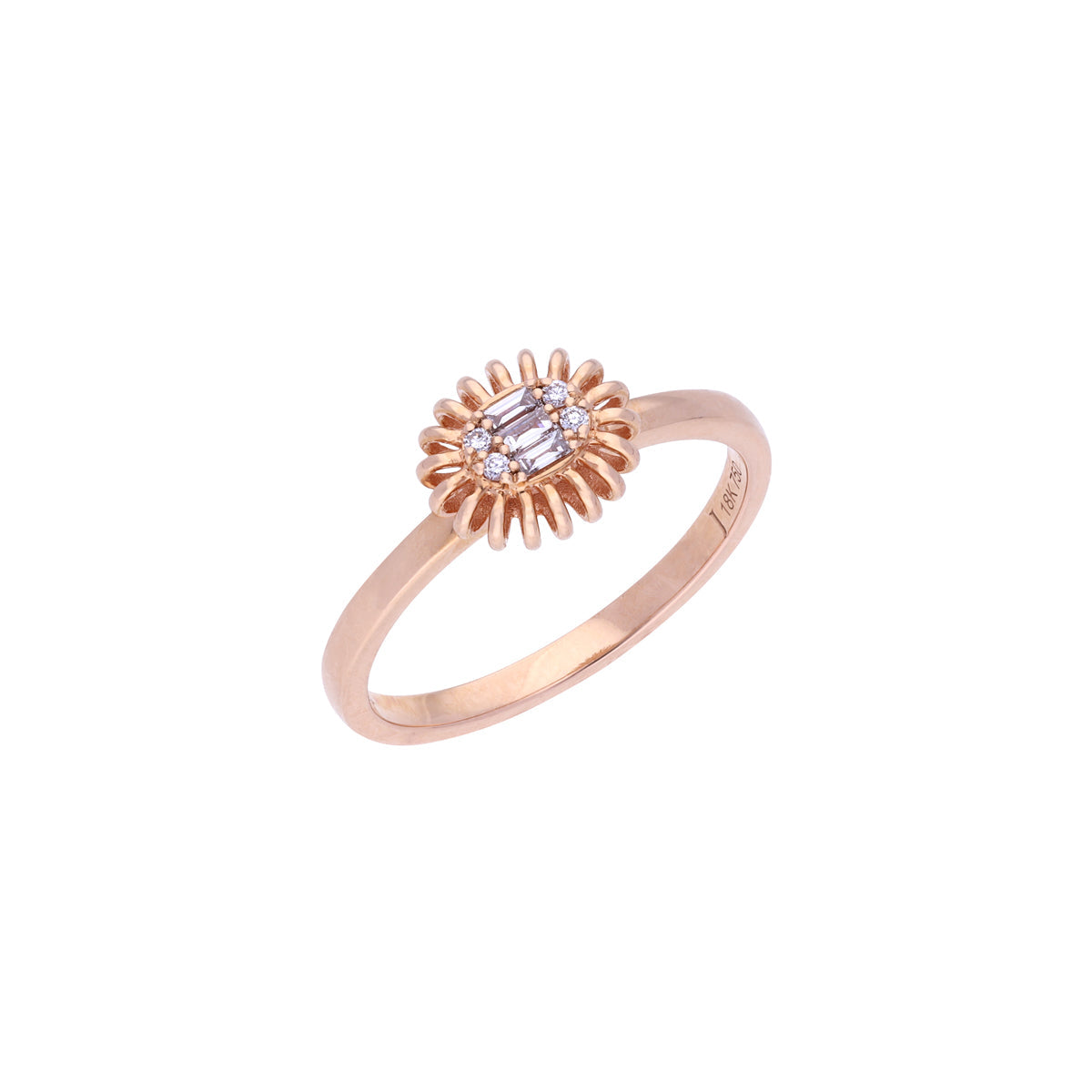 18k Rose Gold Diamond Ring