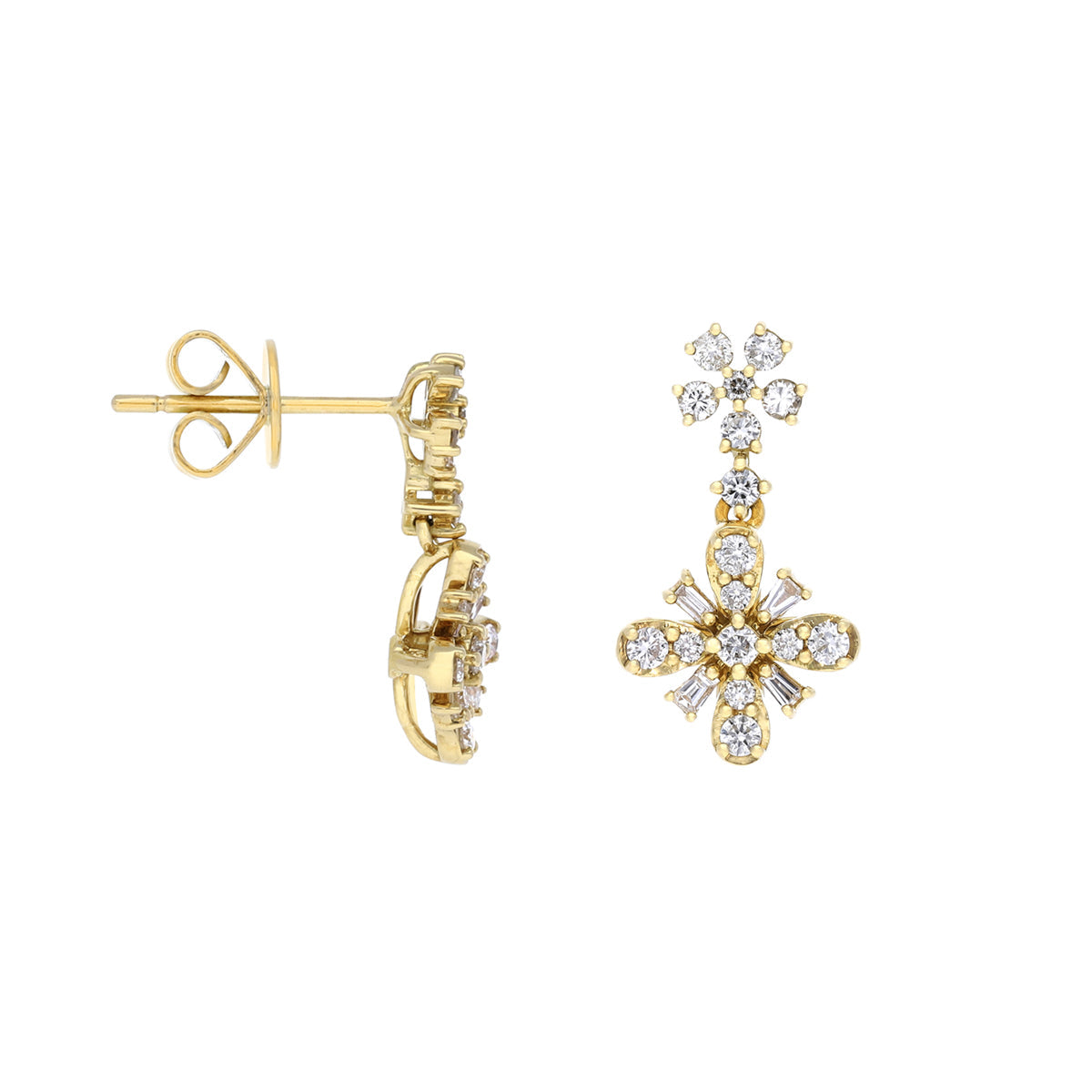 18k Yellow Gold Diamond Earring